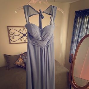 Bill Levkoff size 6 slate bridesmaid dress